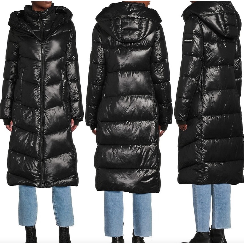 OOKPIK 3/4 Length Hooded Puffer Jacket - NWT